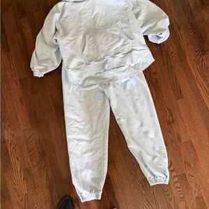 Daily Drills Light Blue Track Pants & Joggers Set